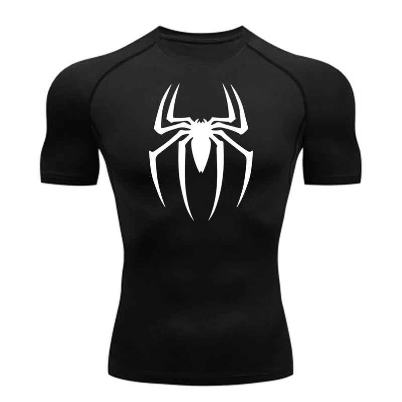 WmCompress - camisa de compressão estampada do homem aranha